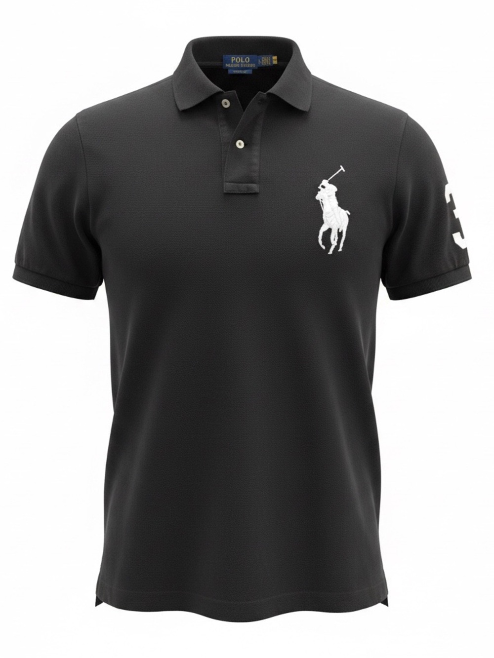 Polo by Ralph Lauren Black Polo Shirt with White Big Pony